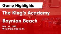 The King's Academy vs Boynton Beach  Game Highlights - Dec. 17, 2020