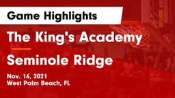 The King's Academy vs Seminole Ridge  Game Highlights - Nov. 16, 2021