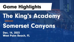 The King's Academy vs Somerset Canyons Game Highlights - Dec. 14, 2023