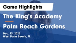 The King's Academy vs Palm Beach Gardens  Game Highlights - Dec. 23, 2023