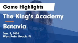 The King's Academy vs Batavia  Game Highlights - Jan. 5, 2024