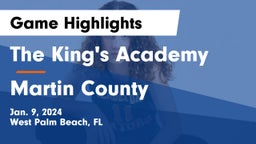 The King's Academy vs Martin County  Game Highlights - Jan. 9, 2024