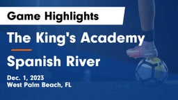 The King's Academy vs Spanish River  Game Highlights - Dec. 1, 2023
