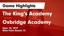The King's Academy vs Oxbridge Academy Game Highlights - Sept. 26, 2019