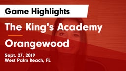 The King's Academy vs Orangewood Game Highlights - Sept. 27, 2019