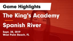 The King's Academy vs Spanish River  Game Highlights - Sept. 28, 2019