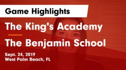 The King's Academy vs The Benjamin School Game Highlights - Sept. 24, 2019