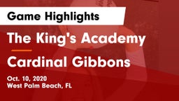 The King's Academy vs Cardinal Gibbons  Game Highlights - Oct. 10, 2020