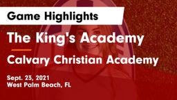 The King's Academy vs Calvary Christian Academy Game Highlights - Sept. 23, 2021