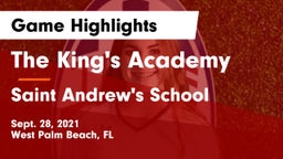 The King's Academy vs Saint Andrew's School Game Highlights - Sept. 28, 2021