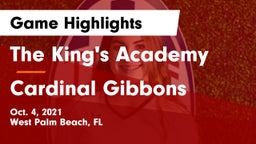 The King's Academy vs Cardinal Gibbons  Game Highlights - Oct. 4, 2021
