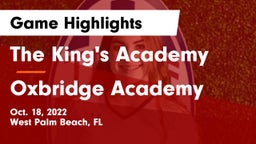 The King's Academy vs Oxbridge Academy Game Highlights - Oct. 18, 2022