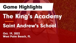 The King's Academy vs Saint Andrew's School Game Highlights - Oct. 19, 2022