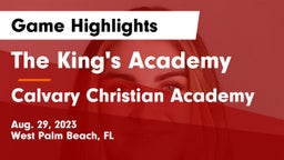 The King's Academy vs Calvary Christian Academy Game Highlights - Aug. 29, 2023