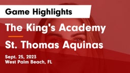The King's Academy vs St. Thomas Aquinas  Game Highlights - Sept. 25, 2023