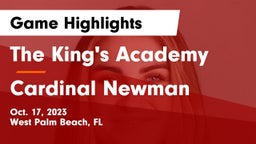 The King's Academy vs Cardinal Newman   Game Highlights - Oct. 17, 2023