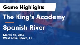 The King's Academy vs Spanish River  Game Highlights - March 10, 2023