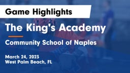 The King's Academy vs Community School of Naples Game Highlights - March 24, 2023