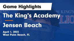 The King's Academy vs Jensen Beach  Game Highlights - April 1, 2023