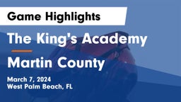 The King's Academy vs Martin County  Game Highlights - March 7, 2024