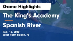 The King's Academy vs Spanish River  Game Highlights - Feb. 13, 2020