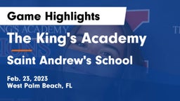 The King's Academy vs Saint Andrew's School Game Highlights - Feb. 23, 2023