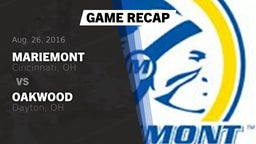 Recap: Mariemont  vs. Oakwood  2016