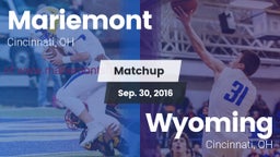Matchup: Mariemont High vs. Wyoming  2016