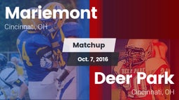 Matchup: Mariemont High vs. Deer Park  2016
