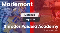 Matchup: Mariemont High vs. Shroder Paideia Academy  2017