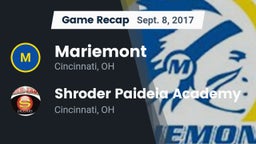 Recap: Mariemont  vs. Shroder Paideia Academy  2017