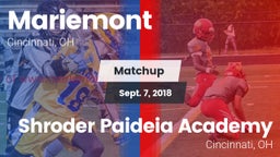 Matchup: Mariemont High vs. Shroder Paideia Academy  2018