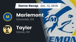 Recap: Mariemont  vs. Taylor  2018