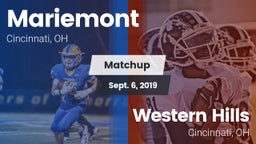 Matchup: Mariemont High vs. Western Hills  2019