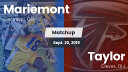 Matchup: Mariemont High vs. Taylor  2019