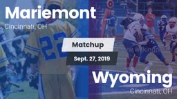 Matchup: Mariemont High vs. Wyoming  2019