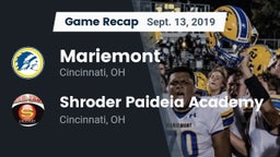 Recap: Mariemont  vs. Shroder Paideia Academy  2019