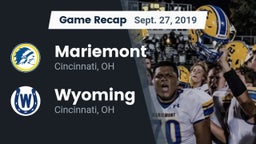 Recap: Mariemont  vs. Wyoming  2019
