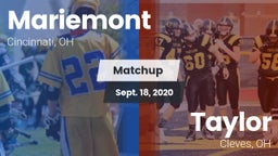 Matchup: Mariemont High vs. Taylor  2020