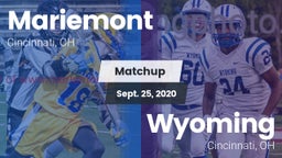 Matchup: Mariemont High vs. Wyoming  2020