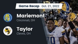 Recap: Mariemont  vs. Taylor  2022