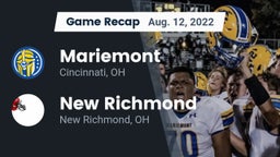 Recap: Mariemont  vs. New Richmond  2022