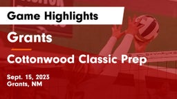 Grants  vs Cottonwood Classic Prep Game Highlights - Sept. 15, 2023