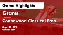 Grants  vs Cottonwood Classical Prep Game Highlights - Sept. 28, 2023