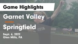Garnet Valley  vs Springfield  Game Highlights - Sept. 6, 2022
