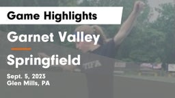 Garnet Valley  vs Springfield  Game Highlights - Sept. 5, 2023