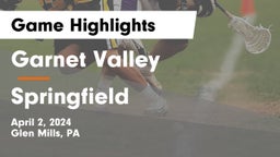 Garnet Valley  vs Springfield  Game Highlights - April 2, 2024