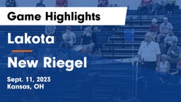 Lakota vs New Riegel  Game Highlights - Sept. 11, 2023