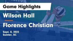 Wilson Hall  vs Florence Christian Game Highlights - Sept. 8, 2022
