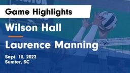 Wilson Hall  vs Laurence Manning Game Highlights - Sept. 13, 2022